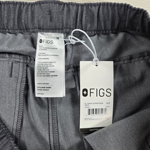 NWT Figs Medical Tansen Jogger Scrub Graphite Grey Pants Men's Size XL - Picture 2 of 6